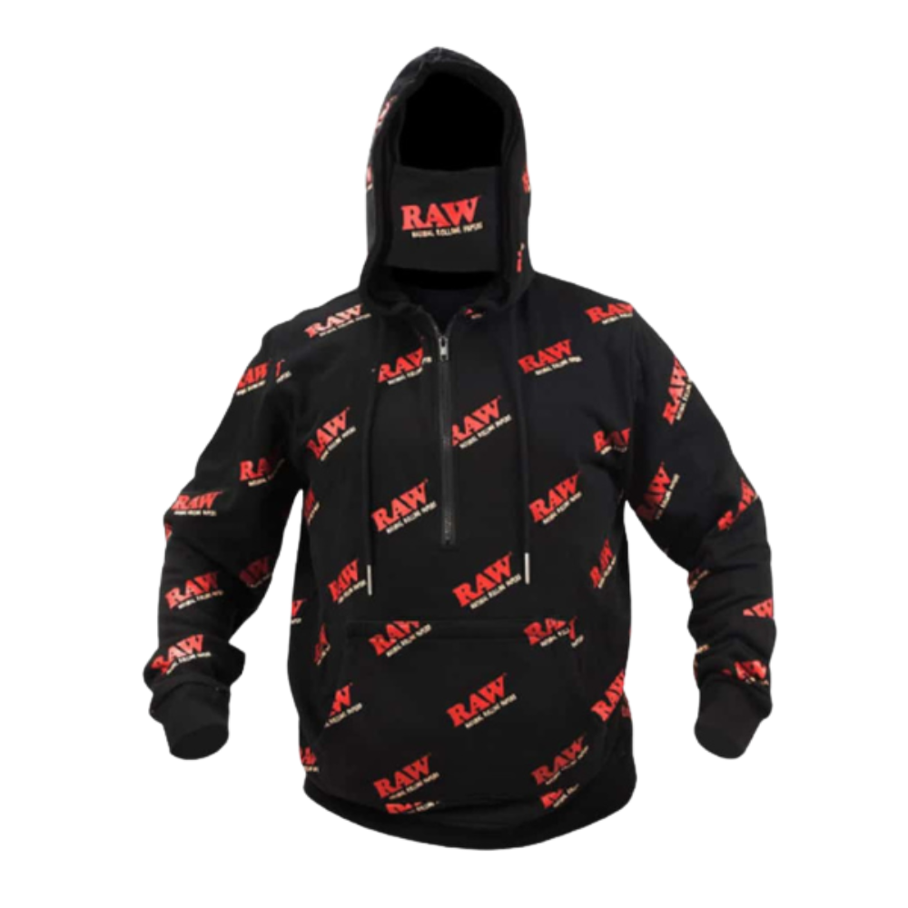 Raw Rawler Sudadera | Multi Function Smokers Hoodie con cubre bocas
